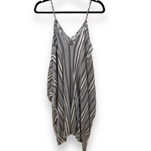 Goa Beachwear by Japna Dress Swimsuit Cover Up Sz Small Stripe Asymmetrical